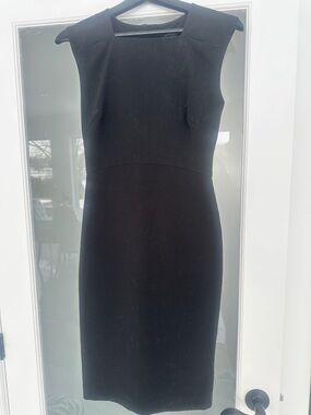Banana Republic Black Sleeveless Midi Sheath Dress